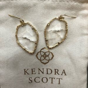 Kendra Scott Corley Earrings Clear Crackle